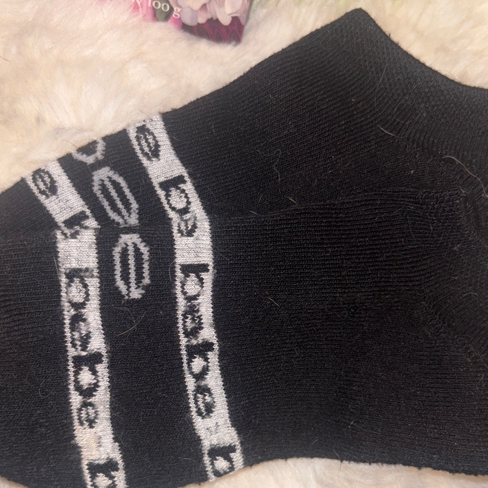 Bebe Black and White Casual Socks